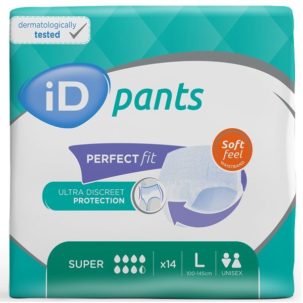 iD Pants Soft Feel Super L 100-145cm 1550ml Pk14
