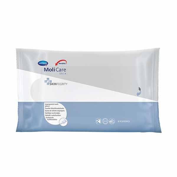Molicare Skin Impregnated Wash Gloves Pk8 - Image 2