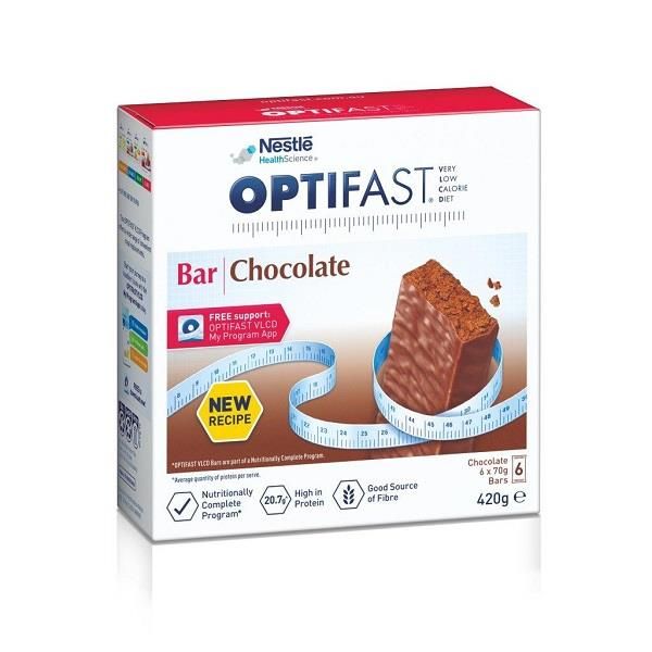 Optifast Bar Chocolate 70g Pk6