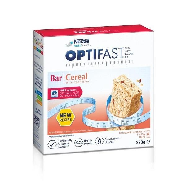 Optifast Bar Cereal 65g Pkt 6