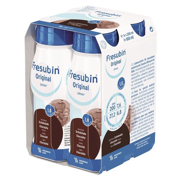 Fresubin Original Drink Chocolate 200mL Easybottle Pkt4