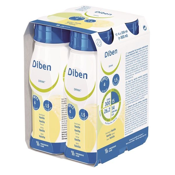 Diben Drink Vanilla 200mL Easybottle Pkt4
