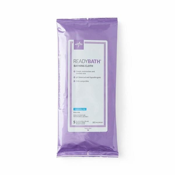 Readybath Total Std Washcloths Fragrance Free 20x20cm Pack 5