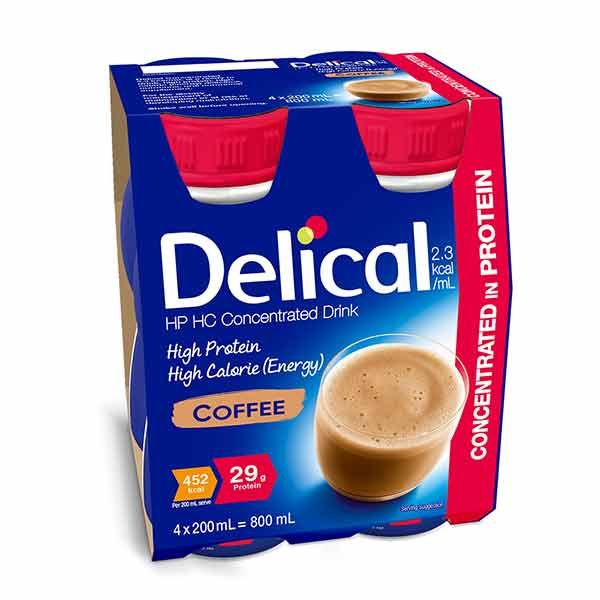 Delical 2.3Kcal/ml Concentrate Coffee 200ml Pkt4