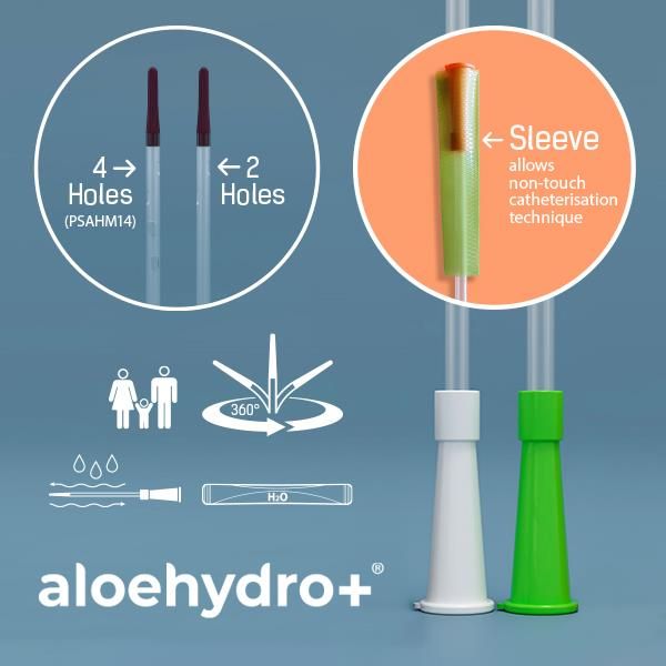Aloe Hydro Plus Hydophilic Catheter with Water Sachet F Fg14 18cm Bx30