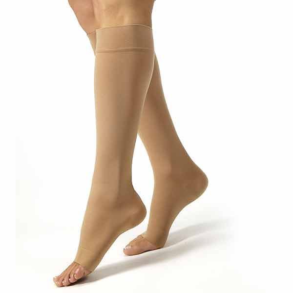 Jobst Relief Knee High Full Calf Large Beige Open Toe 30-40Hg