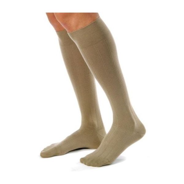 JOBST For Men Casual Knee High Large Khaki 30-40mmHg