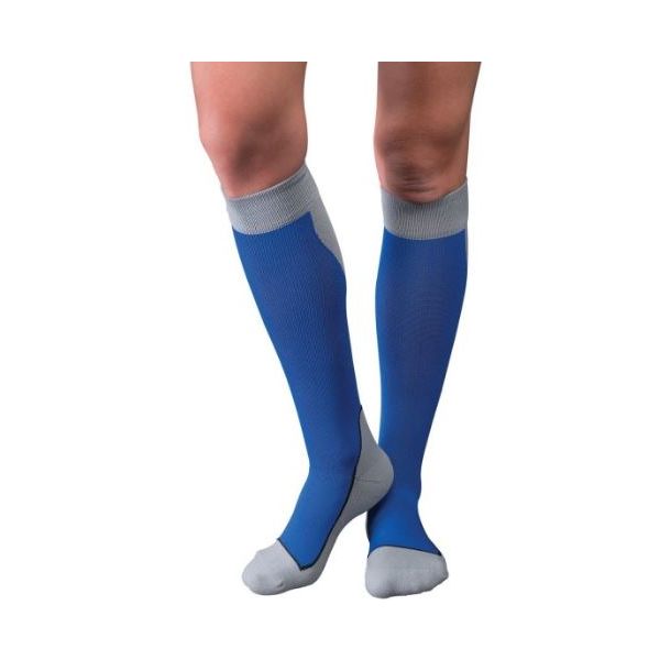 Jobst Sport Knee High Compression Sock 15-20mmHg Medium Royal Blue