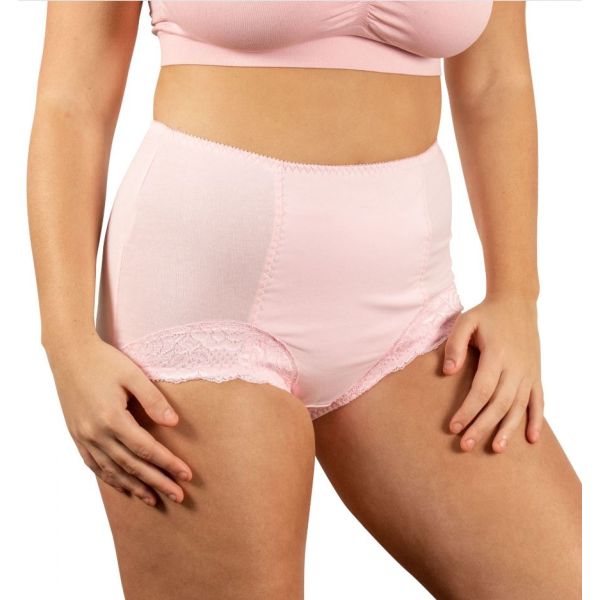 Conni Chantilly Lace Ladies Brief Pink Size 24