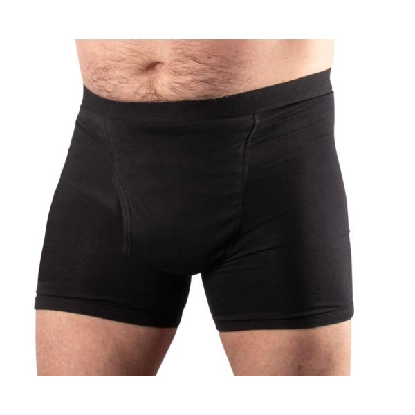 Conni Mens Kalven Boxer Shorts Black Large