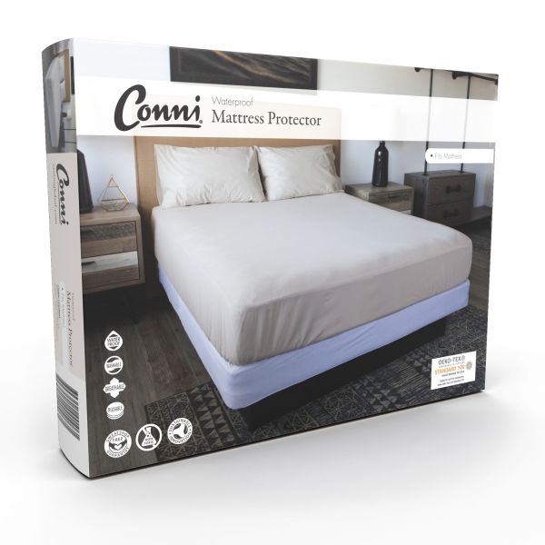 Conni Queen Waterproof Toggle Mattress Protector 153x203cm