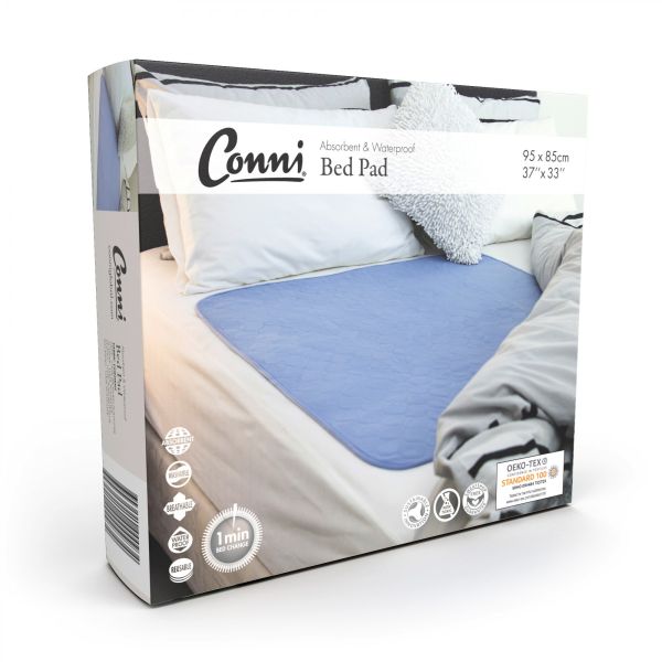 ConniMate Large Bed Pad Waterproof 85x95cm Mauve