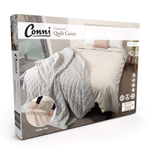 Conni Quilt Cover - Single Ivory