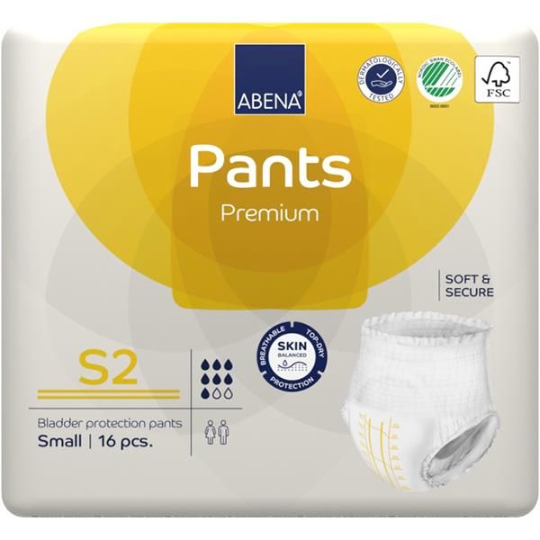 Abena Pants Premium S2  60-90cm 1900ml Pk16