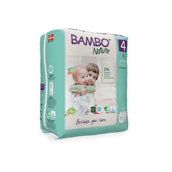 BAMBO NATURE NAPPIES SIZE 4 7-14KG Pk24