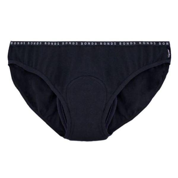 MiNappi +Bonds Womens Bikini Brief Size 10 250ml Black