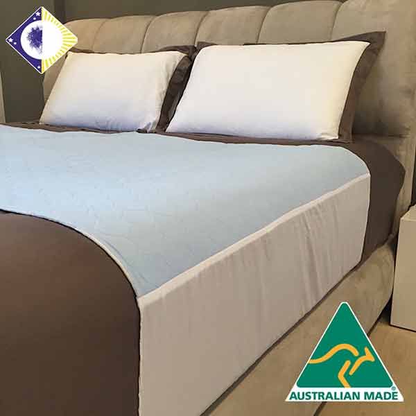 NightNDay Bed Pad With Wings Waterproof King 180x90cm Light Blue