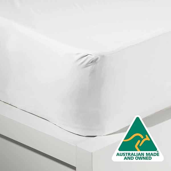 NightNDay Waterproof Fitted Sheet White Queen
