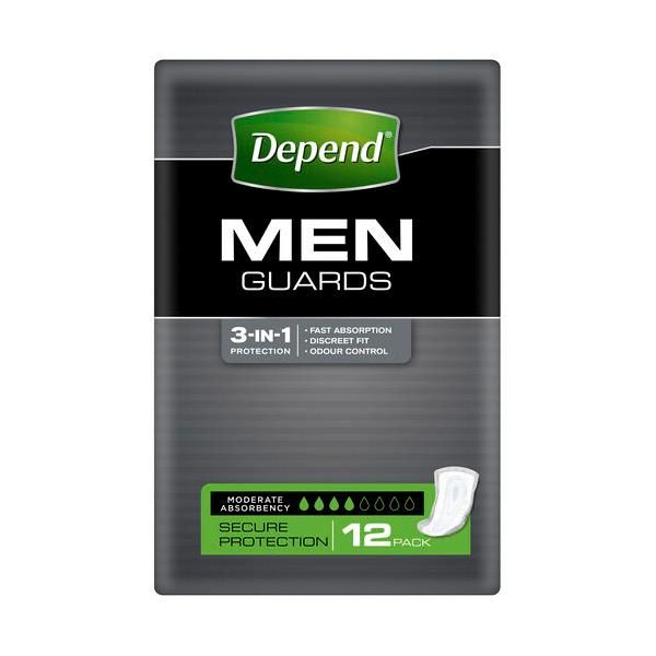 Depend Guards For Men White 350ml Pk12