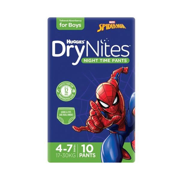 Huggies DryNites Pyjama Pants Size 4 Boys 17-30kg Pk9
