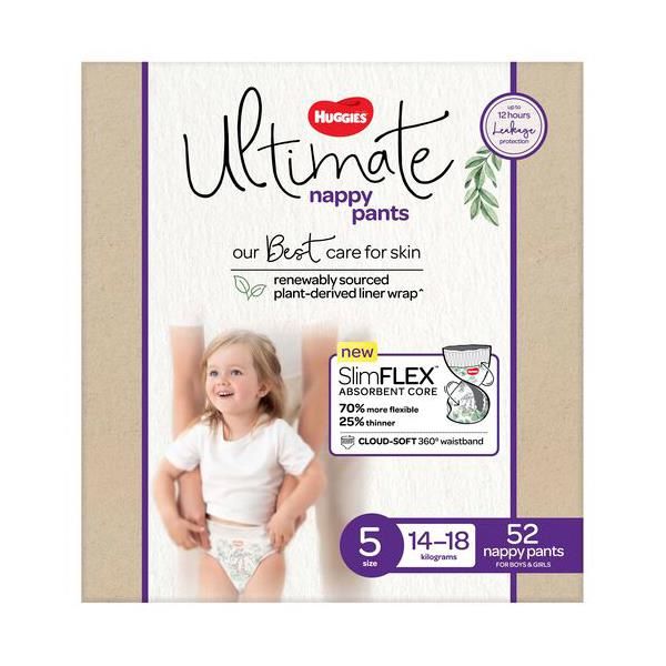 Huggies Ultimate Nappy Pants Size 5 14-18kg Pack 52