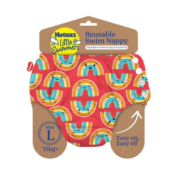 Huggies Happy Rainbows Reusable Swim Pants L 15+kg