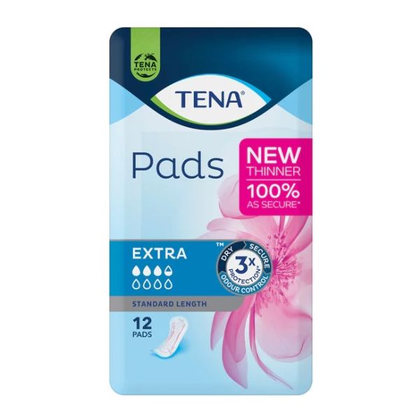 Tena Pads Extra Standard Length 305ml Pk12
