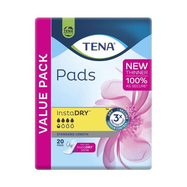 Tena Pads Instadry Standard Length 880ml Pk20