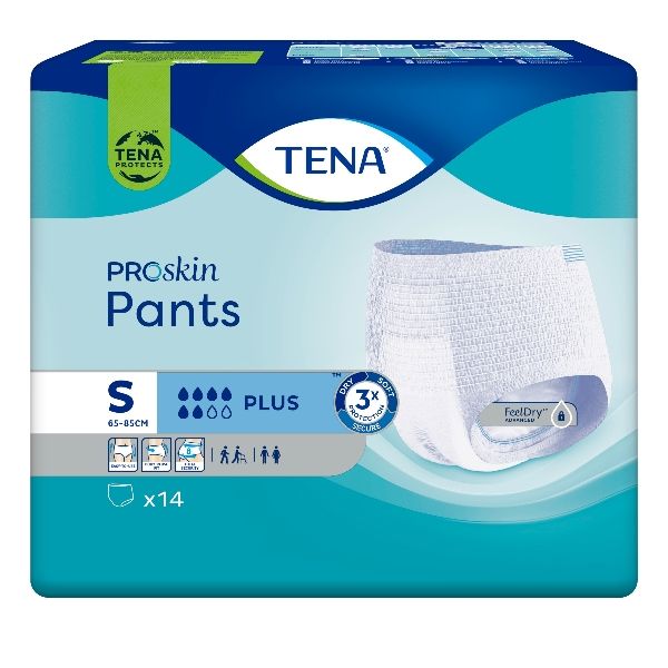 Tena Pants Plus Small Proskin White 1440ml 65-85cm Pk14