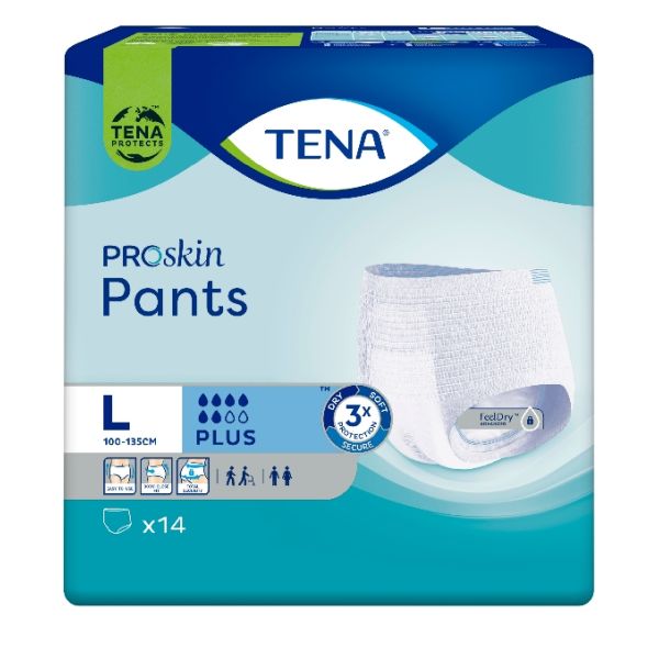 Tena Pants Plus Large Proskin White 864ml Pk14