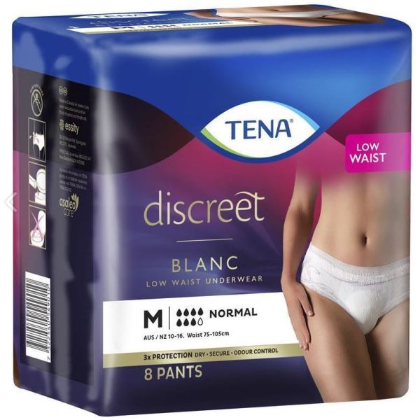 Tena Pants Women Discreet Medium 75-100cm Pk8