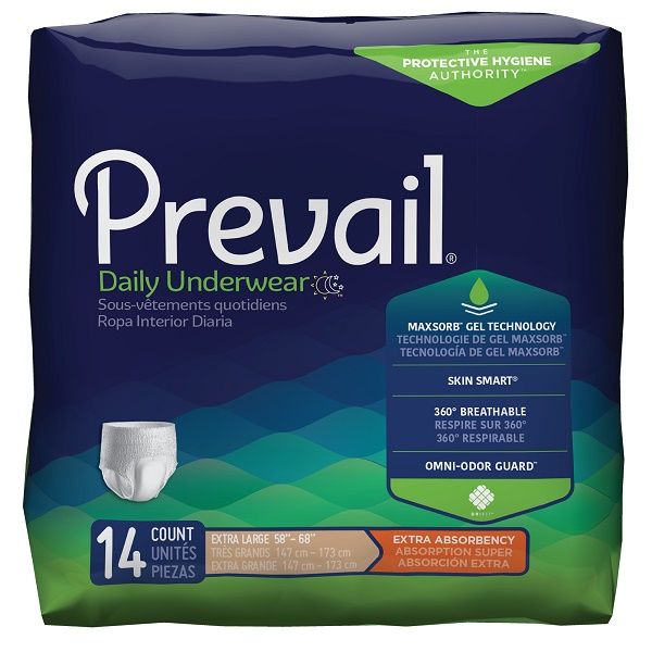 Prevail Super Plus underwear Extra Large 147-173cm Pk14
