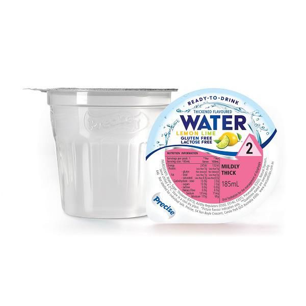 Precise Ready To Drink Lemon Lime Water Mildly Thick Level 2