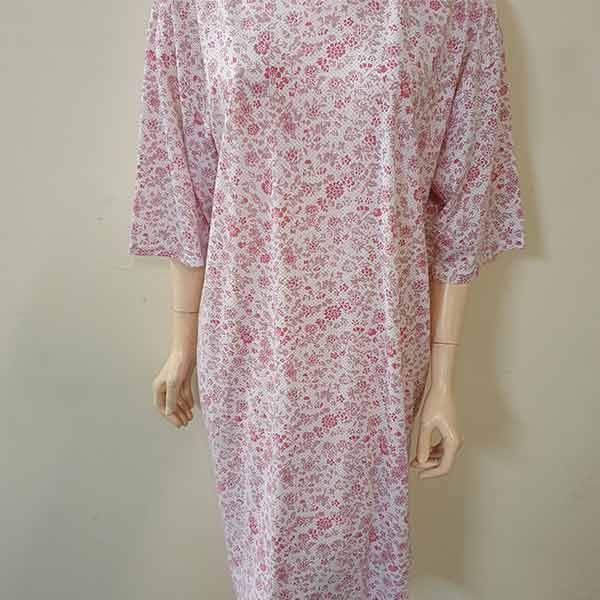 Petal Back Nightie short sleeve Pink Dot/Floral L