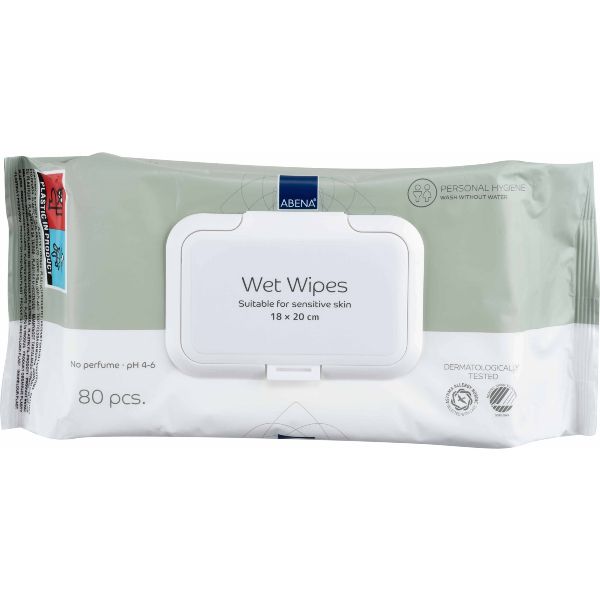 Abena Moist Skin Cleansing Wipes 18x20cm Pk80