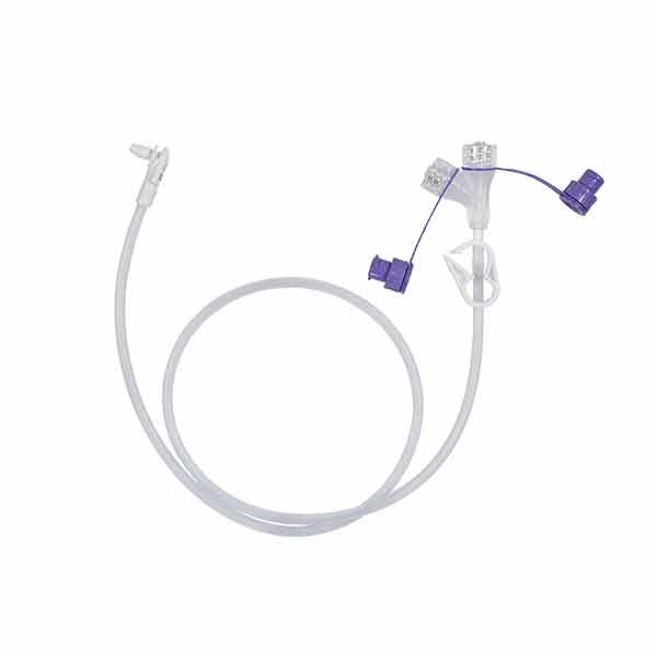 Mic-Key ENFit 24 Set Secure Lok Right Angle Con 2 Y-Ports And Clamp