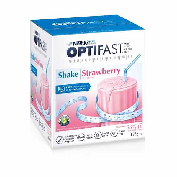 Optifast Very Low Calorie Diet Shake Strawberry 53g Pack 12