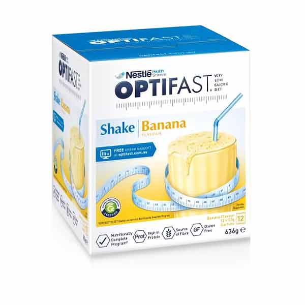 Optifast Very Low Calorie Diet Shake Banana 53g Pack 12