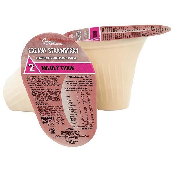 Flavour Creations Creamy Strawberry Drink 175mL Level 2 Mildly Thick