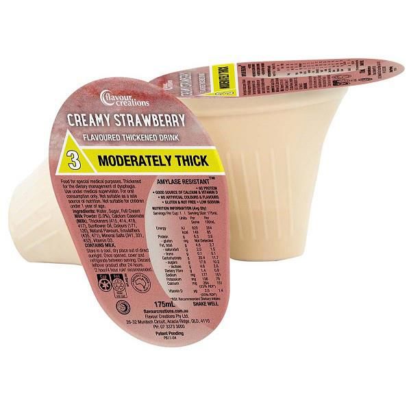 Flavour Creations Creamy Strawberry Drink 175mL Level 3 Moderately Thick