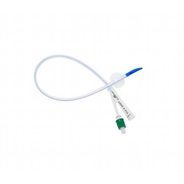 mDevices Foley Catheter Tiemann Tip Silicone 2-Way 14Fr 10mL 41cm Box 10