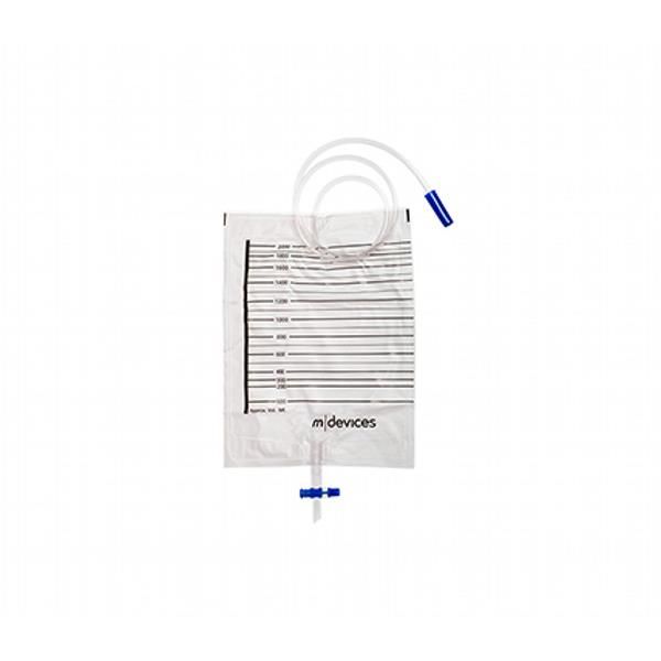 mDevices Urine Bag 2000mL T Tap 110cm Tubing Box 250