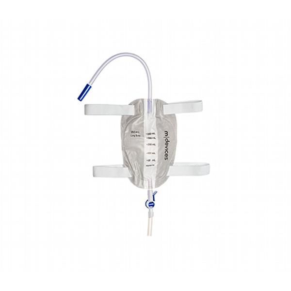 mDevices Leg Bag 350ML Lever Tap Non Return Valve 30cm Sterile Box 80
