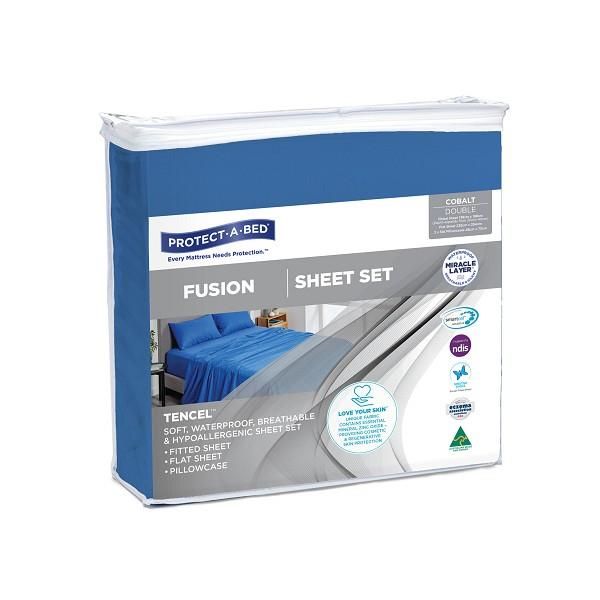 Protect-A-Bed Fusion Sheet Set Double Cobalt