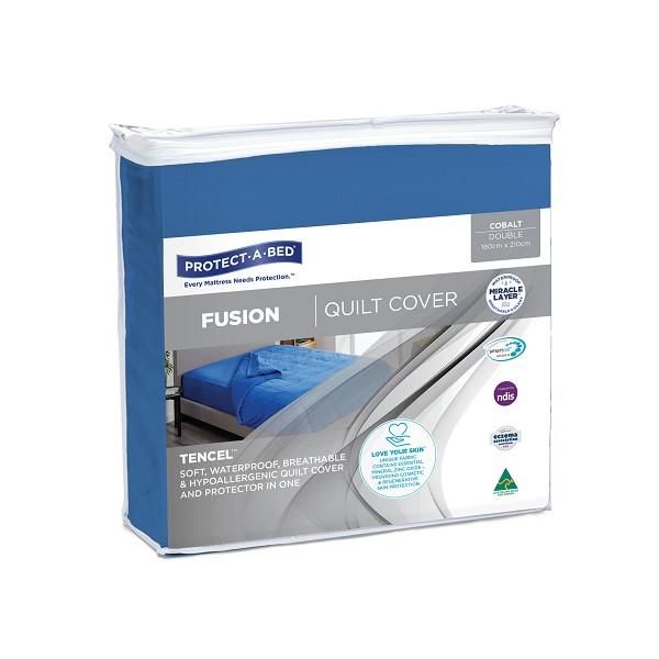 Protect-A-Bed Fusion Quilt Cover Cobalt Double