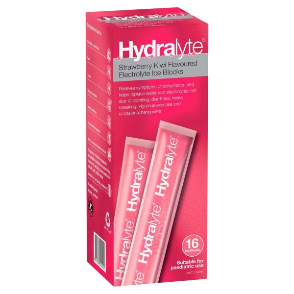 Hydralyte Strawberry Kiwi Ice Block Pk16