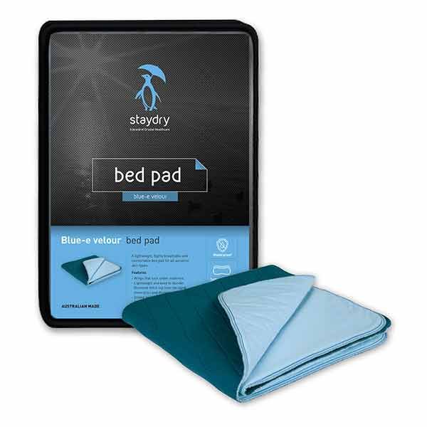 StayDry Blue-E Bed Pad Double With Wings Aqua
