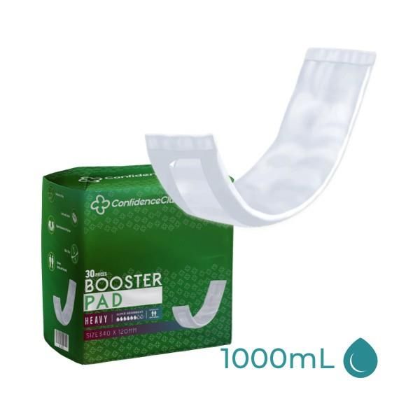 ConfidenceClub Extra Absorbency Large Booster Pad 1000ml Pk30