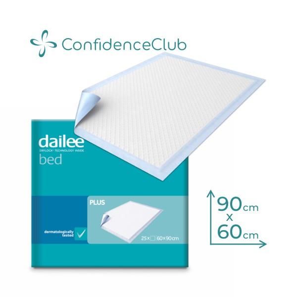 ConfidenceClub Dailee Bed Protector Plus 60x90cm 1500ml Pk25