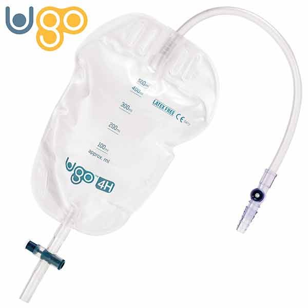 Ugo Hospital Leg Bag long-tube T Tap 500ml Box 10